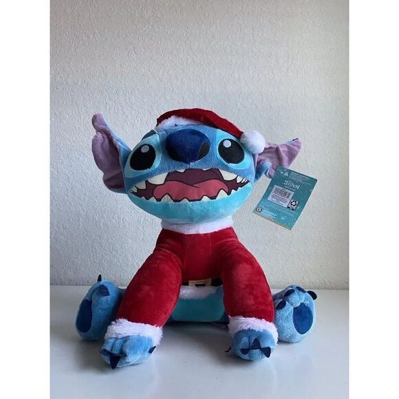 Disney Stitch Holiday Greeter 18" Christmas Santa Claus Decor Porch Door NEW - Picture 3 of 12